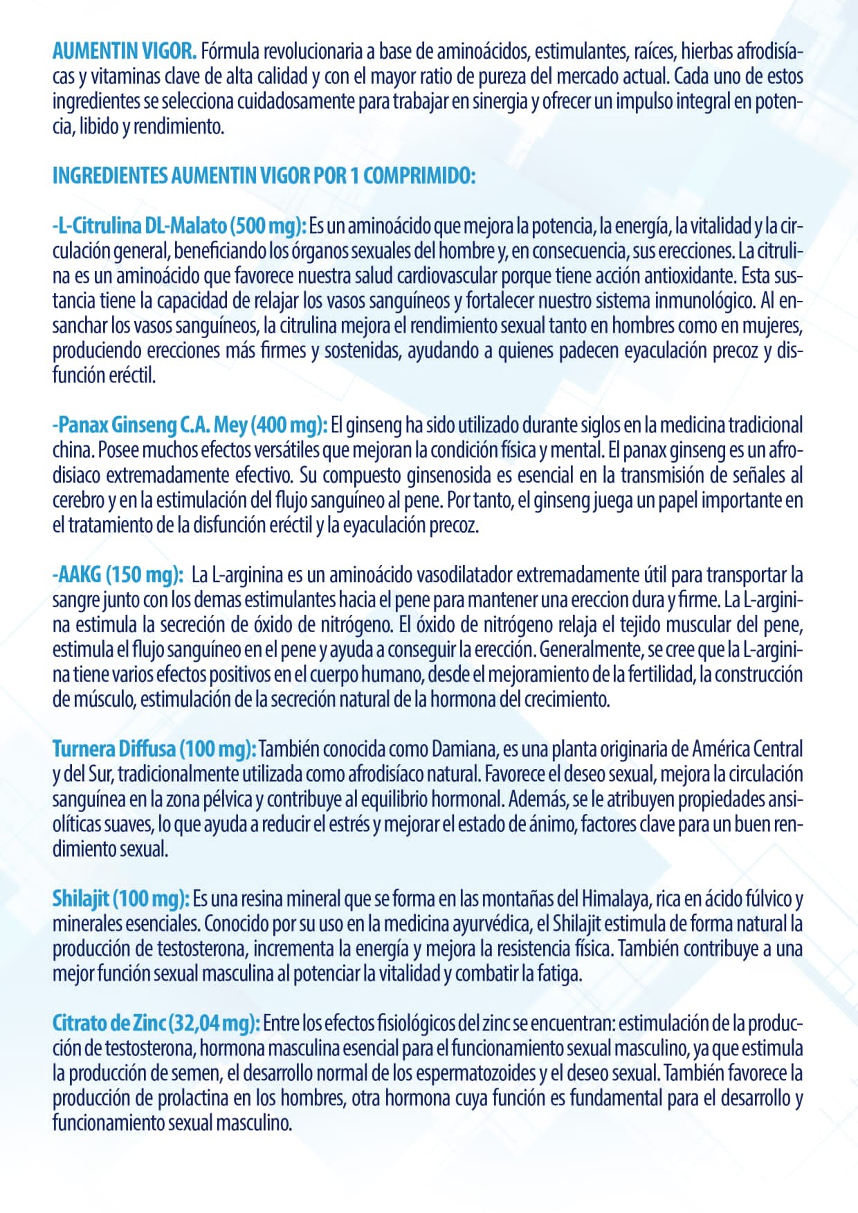 AUMENTIN VIGOR 16 CÁPSULAS - Imagen 4